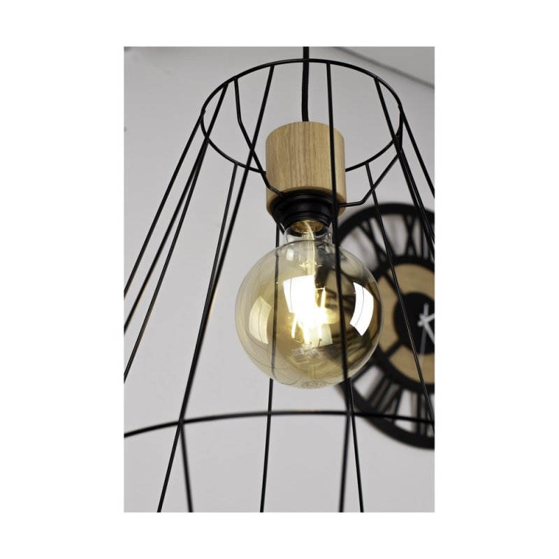 Endorfina Lampa Wisząca 1xE27 Max.60W Czarny/Dąb Olejowany/Czarny/Czarny