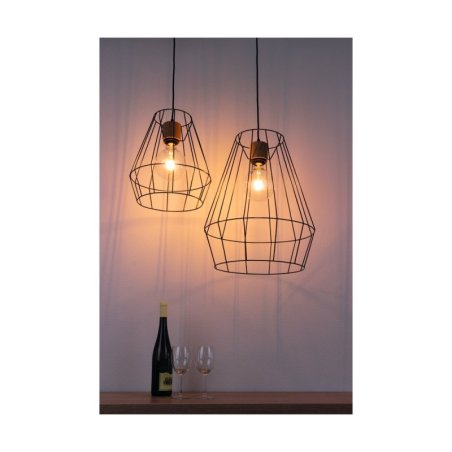 Endorfina Lampa Wisząca 1xE27 Max.60W Czarny/Dąb Olejowany/Czarny/Czarny
