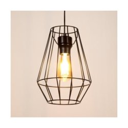Endorfina Lampa Wisząca 3xE27 Max.60W Czarny/Czarny PVC/Czarny