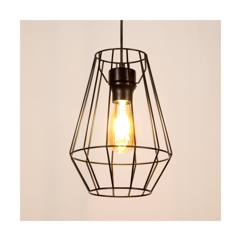Endorfina Lampa Wisząca 3xE27 Max.60W Czarny/Czarny PVC/Czarny