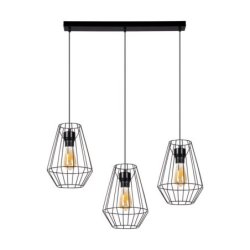 Endorfina Lampa Wisząca 3xE27 Max.60W Czarny/Czarny PVC/Czarny