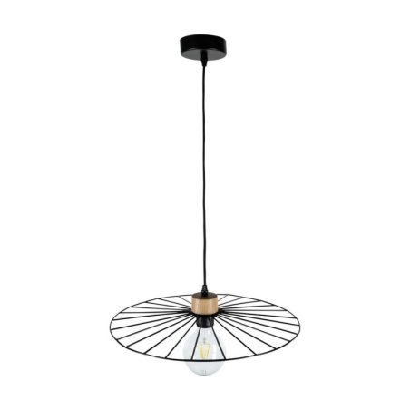 Antonella Lampa Wisząca 1xE27 Max.60W Czarny/Czarny/Dąb Olejowany/Czarny