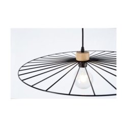 Antonella Lampa Wisząca 1xE27 Max.60W Czarny/Czarny/Dąb Olejowany/Czarny