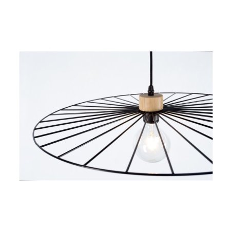 Antonella Lampa Wisząca 1xE27 Max.60W Czarny/Czarny/Dąb Olejowany/Czarny