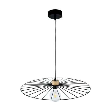 Antonella Lampa Wisząca 1xE27 Max.60W Czarny/Czarny/Dąb Olejowany/Czarny