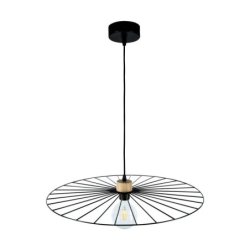 Antonella Lampa Wisząca 1xE27 Max.60W Czarny/Czarny/Dąb Olejowany/Czarny