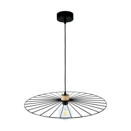 Antonella Lampa Wisząca 1xE27 Max.60W Czarny/Czarny/Dąb Olejowany/Czarny