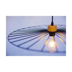 Antonella Lampa Wisząca 1xE27 Max.60W Czarny/Czarny/Dąb Olejowany/Czarny