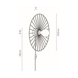 Antonella Kinkiet 1xE27 Max.25W Czarny