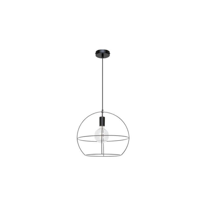 Casa Palla Lampa Wisząca 1xE27 Max.60W Czarny/Czarny PVC