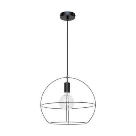 Casa Palla Lampa Wisząca 1xE27 Max.60W Czarny/Czarny PVC