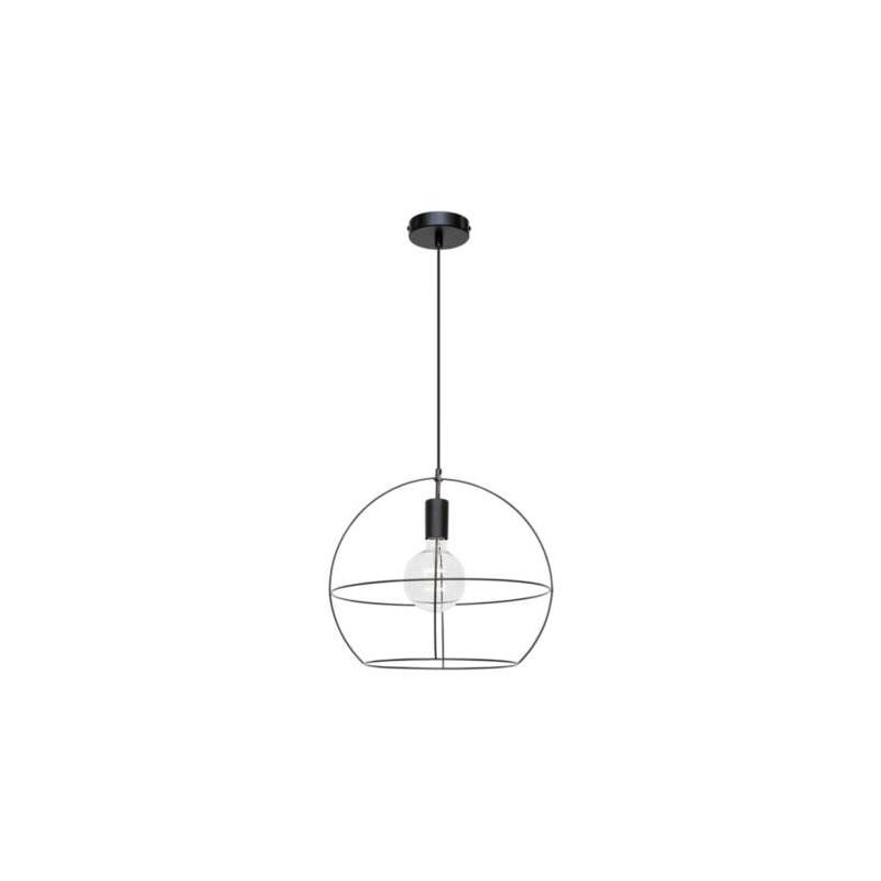 Casa Palla Lampa Wisząca 1xE27 Max.60W Czarny/Czarny PVC
