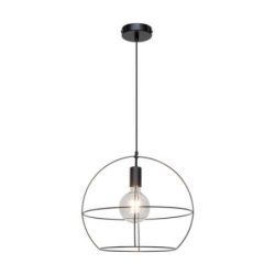 Casa Palla Lampa Wisząca 1xE27 Max.60W Czarny/Czarny PVC