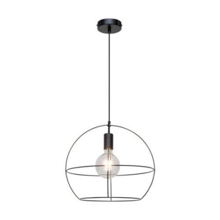 Casa Palla Lampa Wisząca 1xE27 Max.60W Czarny/Czarny PVC