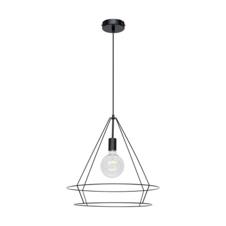 Casa Triango Lampa Wisząca 1xE27 Max.60W Czarny/Czarny PVC