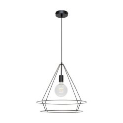 Casa Triango Lampa Wisząca 1xE27 Max.60W Czarny/Czarny PVC