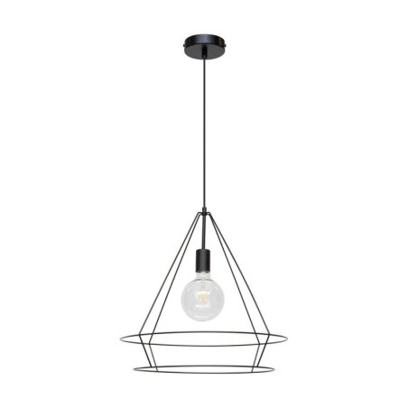 Casa Triango Lampa Wisząca 1xE27 Max.60W Czarny/Czarny PVC