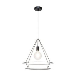 Casa Triango Lampa Wisząca 1xE27 Max.60W Czarny/Czarny PVC