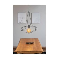 Casa Rina Lampa Wisząca 1xE27 Max.60W Czarny/Czarny PVC