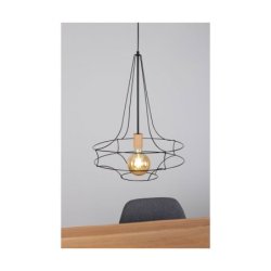 Casa Rina Lampa Wisząca 1xE27 Max.60W Czarny/Dąb Olejowany