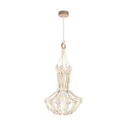 Samba Lampa Wisząca 1xE27 Max.15W LED Dąb Olejowany/Kremowy