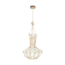 Samba Lampa Wisząca 1xE27 Max.15W LED Dąb Olejowany/Kremowy