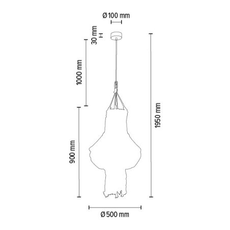 Samba Lampa Wisząca 1xE27 Max.15W LED Dąb Olejowany/Kremowy