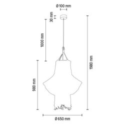 Samba Lampa Wisząca 3xE27 Max.15W LED Dąb Olejowany/Kremowy
