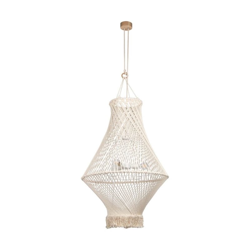 Reve Lampa Wisząca 3xE27 Max.15W LED Dąb Olejowany/Kremowy