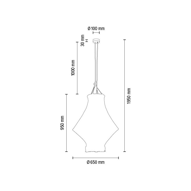 Reve Lampa Wisząca 3xE27 Max.15W LED Dąb Olejowany/Kremowy