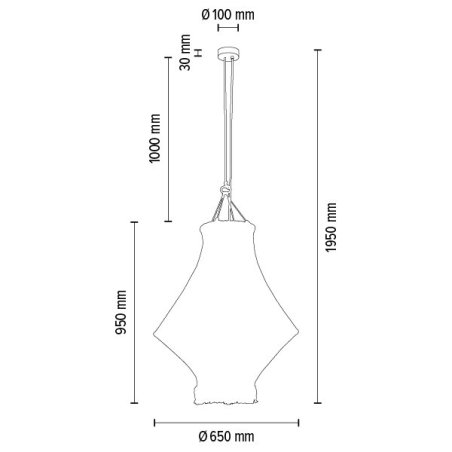 Reve Lampa Wisząca 3xE27 Max.15W LED Dąb Olejowany/Kremowy