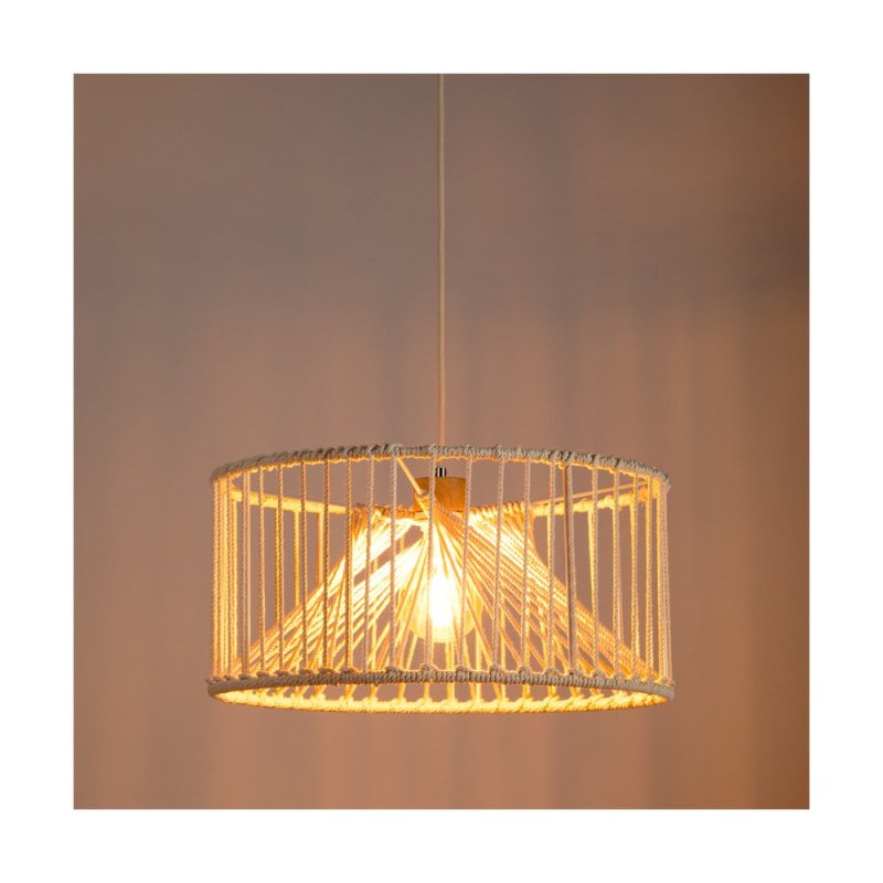 Reve Lampa Wisząca 1xE27 Max.15W LED Dąb Olejowany/Kremowy