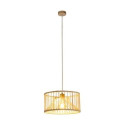 Reve Lampa Wisząca 1xE27 Max.15W LED Dąb Olejowany/Kremowy