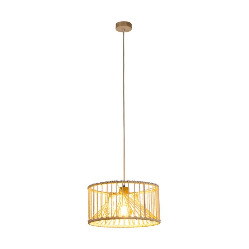 Reve Lampa Wisząca 1xE27 Max.15W LED Dąb Olejowany/Kremowy