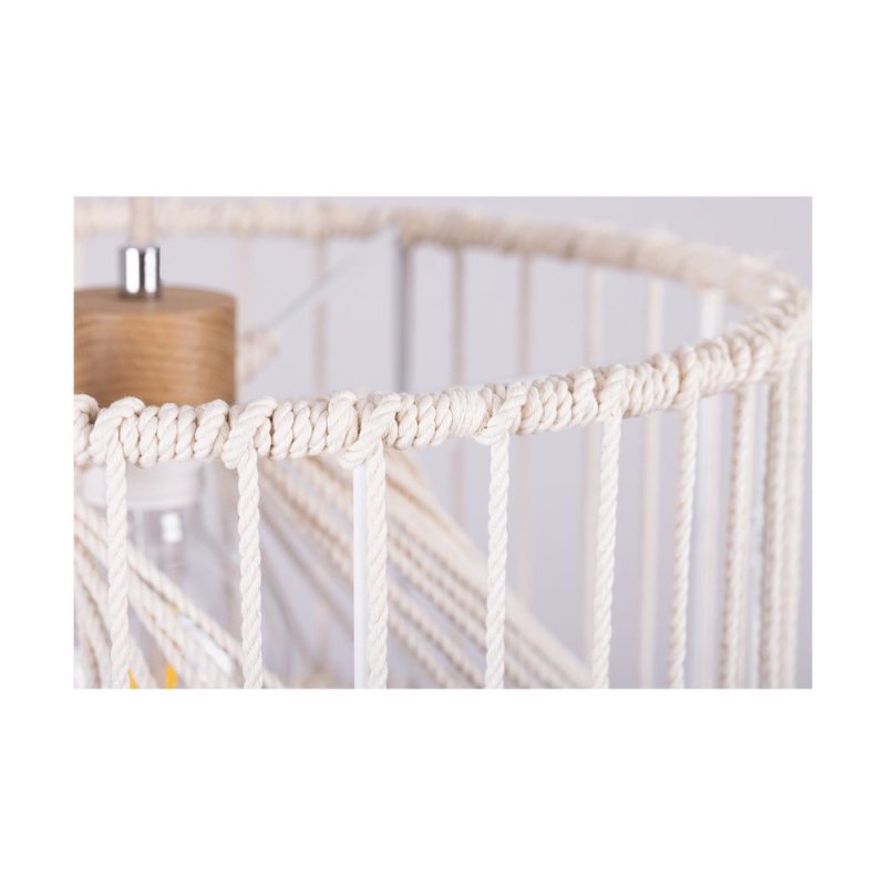 Reve Lampa Wisząca 1xE27 Max.15W LED Dąb Olejowany/Kremowy