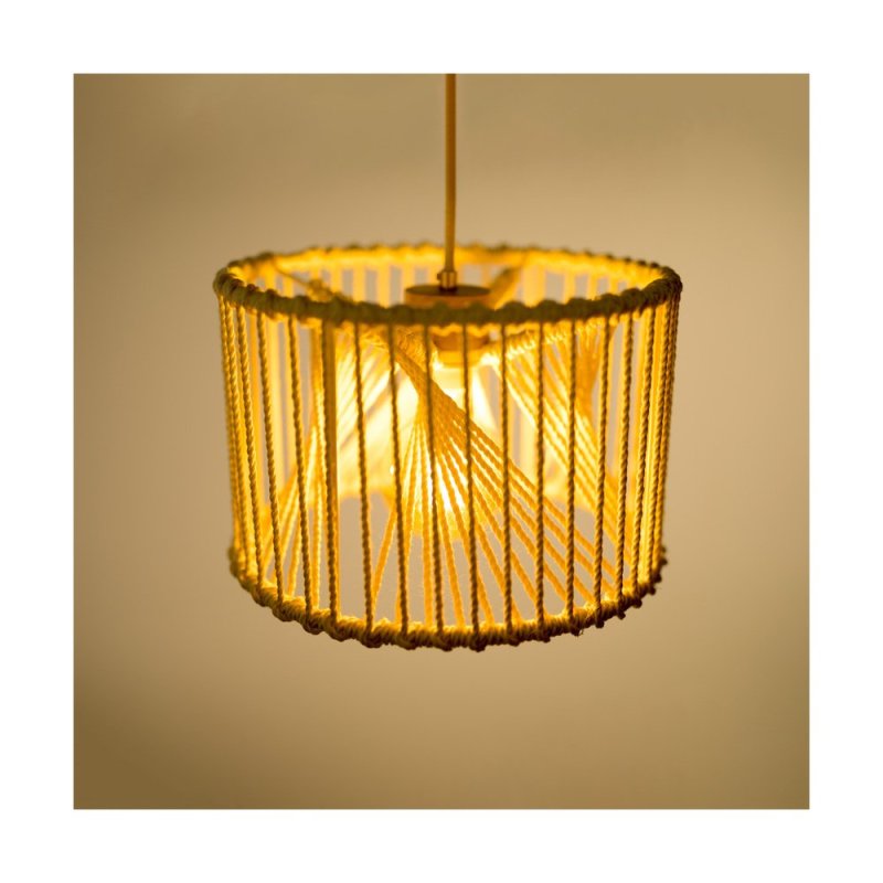 Reve Lampa Wisząca 1xE27 Max.15W LED Dąb Olejowany/Kremowy