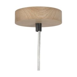 Hoja Lampa Wisząca 1xE27 Max.60W Dąb Olejowany/Transparentny PVC/Multikolor