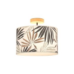 Hoja Lampa Sufitowa 1xE27 Max.60W Dąb Olejowany/Czarny/Multikolor