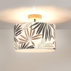 Hoja Lampa Sufitowa 1xE27 Max.60W Dąb Olejowany/Czarny/Multikolor