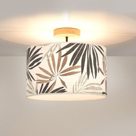 Hoja Lampa Sufitowa 1xE27 Max.60W Dąb Olejowany/Czarny/Multikolor