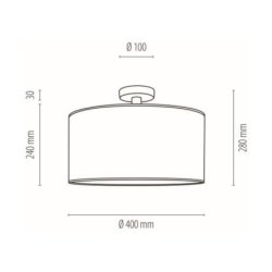 Hoja Lampa Sufitowa 1xE27 Max.60W Dąb Olejowany/Czarny/Multikolor