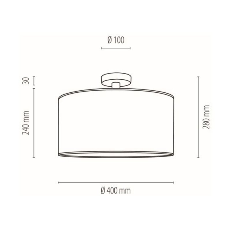Hoja Lampa Sufitowa 1xE27 Max.60W Dąb Olejowany/Czarny/Multikolor