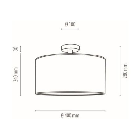 Hoja Lampa Sufitowa 1xE27 Max.60W Dąb Olejowany/Czarny/Multikolor