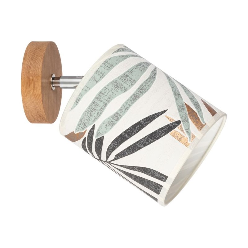 Hoja Kinkiet 1xE27 Max.25W Dąb Olejowany/Multikolor