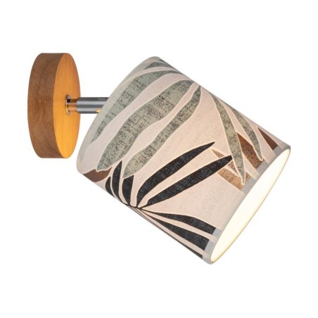 Hoja Kinkiet 1xE27 Max.25W Dąb Olejowany/Multikolor