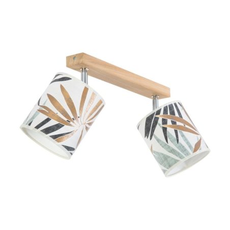 Hoja Lampa Sufitowa 2xE27 Max.25W Dąb Olejowany/Multikolor