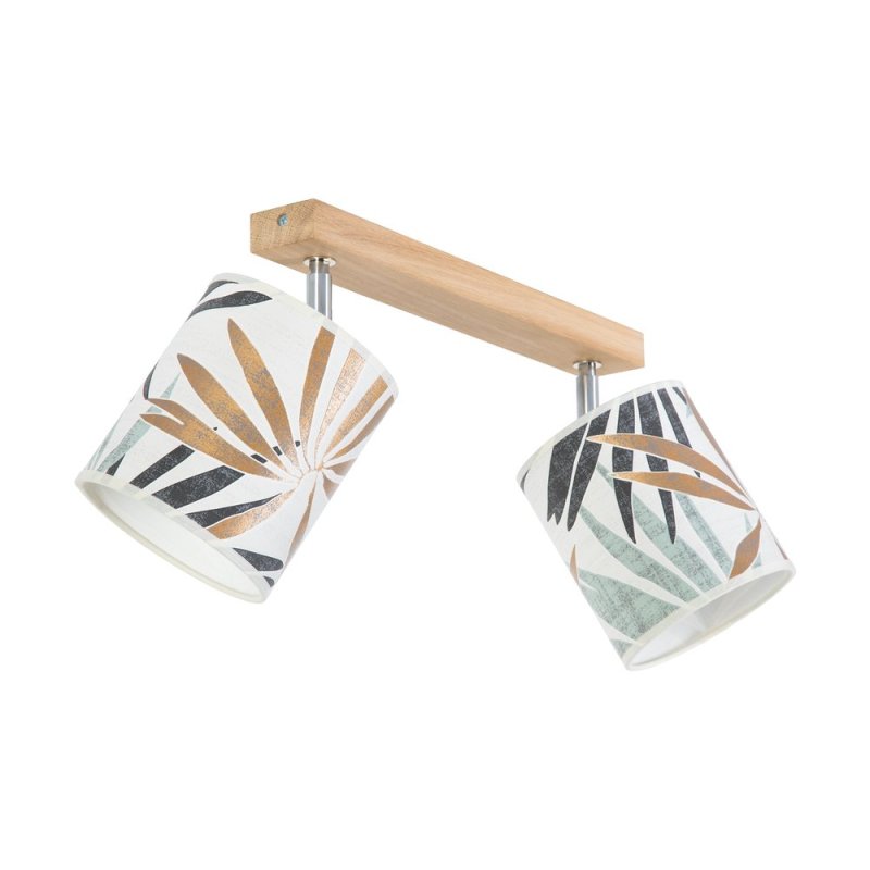 Hoja Lampa Sufitowa 2xE27 Max.25W Dąb Olejowany/Multikolor