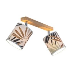 Hoja Lampa Sufitowa 2xE27 Max.25W Dąb Olejowany/Multikolor
