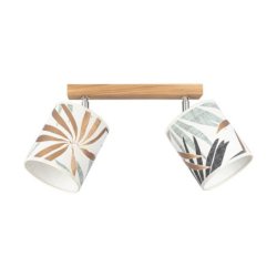 Hoja Lampa Sufitowa 2xE27 Max.25W Dąb Olejowany/Multikolor
