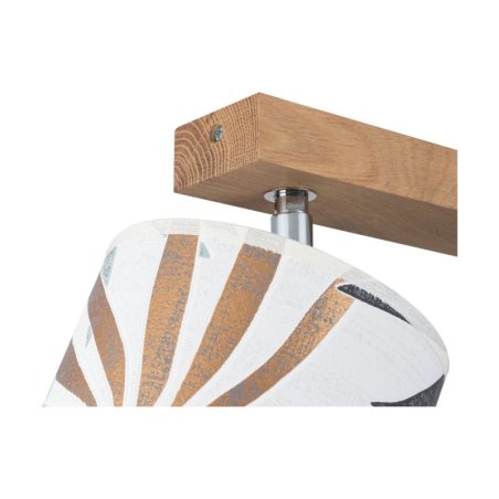 Hoja Lampa Sufitowa 2xE27 Max.25W Dąb Olejowany/Multikolor